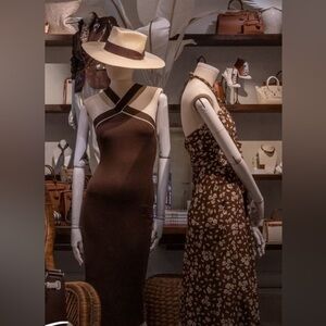 Ralph Lauren Spring '21 Collection Italian Stretch Silk Halter Sweater Day Dress